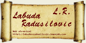 Labuda Radusilović vizit kartica